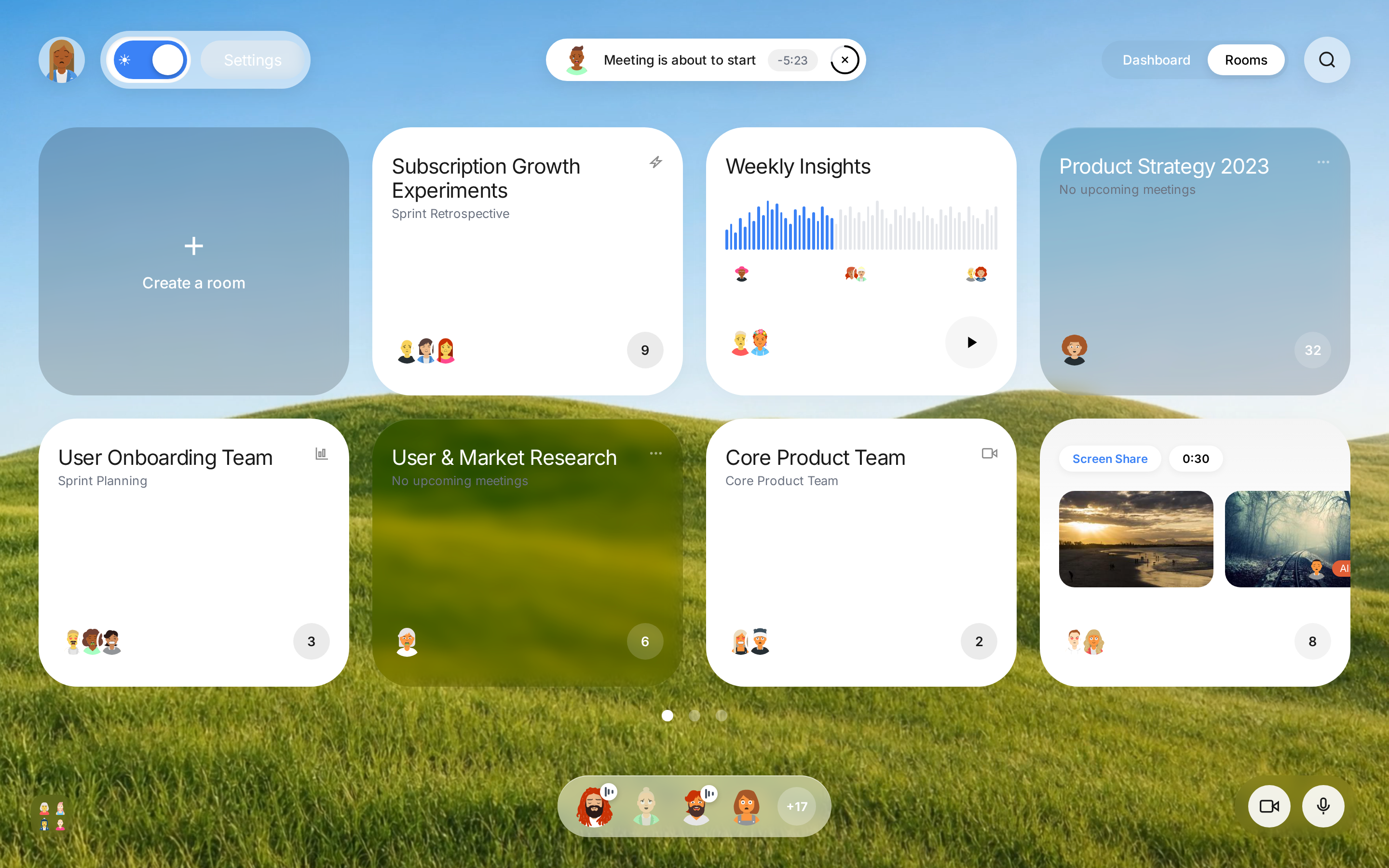 Dashboard UI — Liquid Glass preview