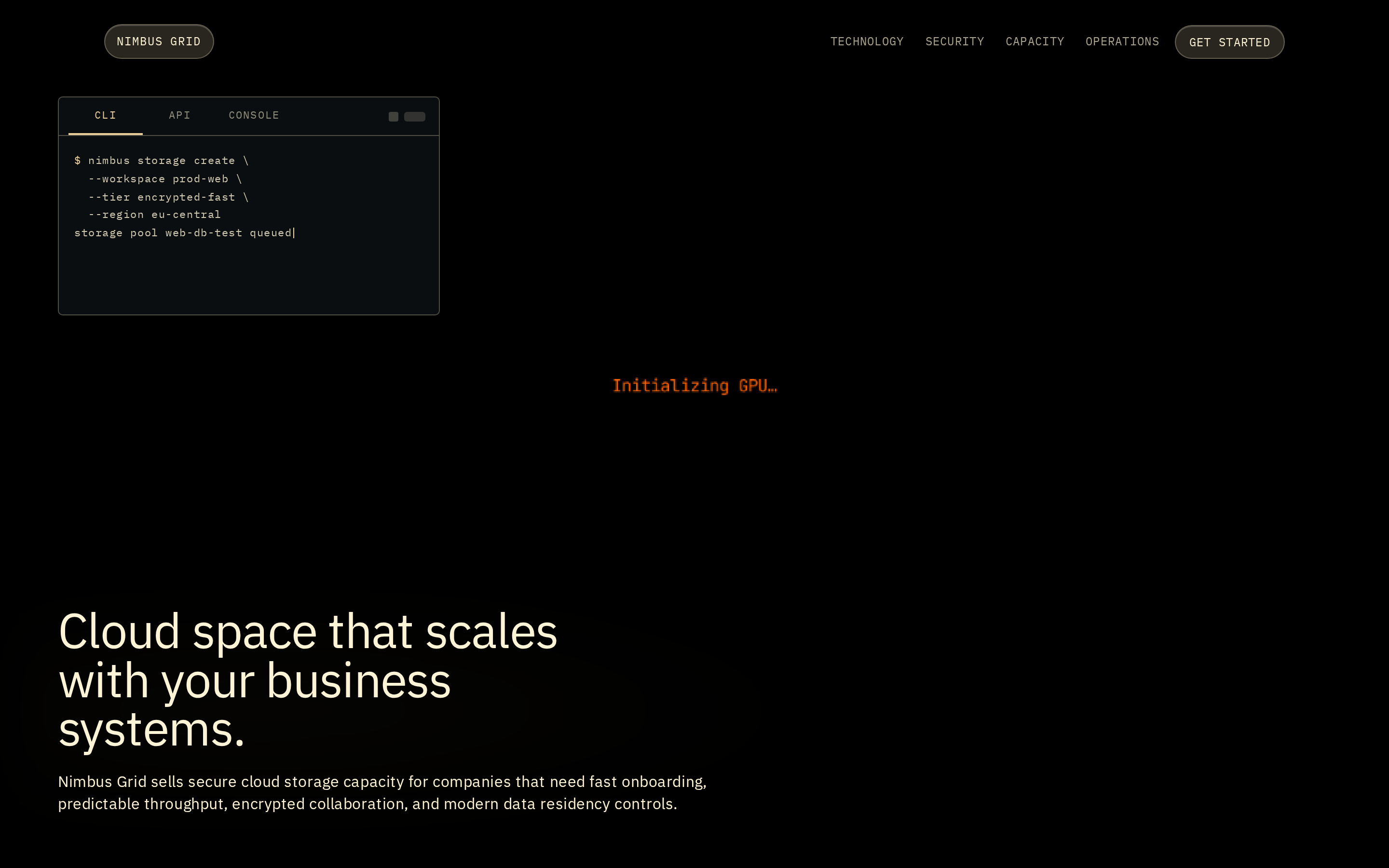 Nimbus Grid — Secure Cloud Storage preview